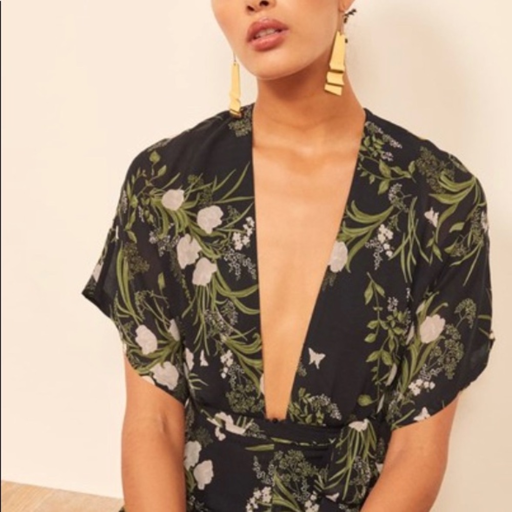 Reformation Lemongrass Jumpsuit in Anastasia, size 0